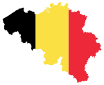 Belgium Map Flag